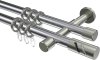 10204226-XX1239 Gardinenstange Metall 20 mm Ø 2-läufig PRESTIGE - Zoena Chrom / Edelstahl-Optik