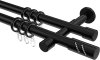 10204226-1029 Gardinenstange Metall 20 mm Ø 2-läufig PRESTIGE - Zoena Schwarz