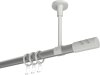 10204233-103332 Gardinenstange Metall 20 mm Ø SONETTE - Zoena Silbergrau / Weiß