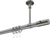 10204233-103339 Gardinenstange Metall 20 mm Ø SONETTE - Zoena Silbergrau / Edelstahl-Optik