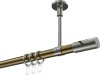 10204233-109539 Gardinenstange Metall 20 mm Ø SONETTE - Zoena Messing Antik / Edelstahl-Optik