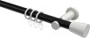 10204611-102932 Gardinenstange Metall 20 mm Ø PLATON - Sitra Schwarz / Weiß