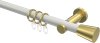 10204611-XX3238 Gardinenstange Metall 20 mm Ø PLATON - Sitra Weiß / Messing-Optik