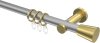10204611-XX3338 Gardinenstange Metall 20 mm Ø PLATON - Sitra Silbergrau / Messing-Optik