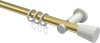 10204611-XX3832 Gardinenstange Metall 20 mm Ø PLATON - Sitra Messing-Optik / Weiß
