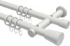 10204612-1032 Gardinenstange Metall 20 mm Ø 2-läufig PLATON - Sitra Weiß