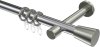 10204625-XX1239 Gardinenstange Metall 20 mm Ø PRESTIGE - Sitra Chrom / Edelstahl-Optik