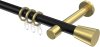 10204625-XX2938 Gardinenstange Metall 20 mm Ø PRESTIGE - Sitra Schwarz / Messing-Optik