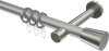 10204625-XX3339 Gardinenstange Metall 20 mm Ø PRESTIGE - Sitra Silbergrau / Edelstahl-Optik