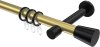 10204625-XX3829 Gardinenstange Metall 20 mm Ø PRESTIGE - Sitra Messing-Optik / Schwarz