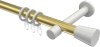 10204625-XX3832 Gardinenstange Metall 20 mm Ø PRESTIGE - Sitra Messing-Optik / Weiß