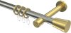10204625-103938 Gardinenstange Edelstahl-Optik / Messing-Optik 20 mm Ø PRESTIGE - Sitra