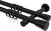 10204626-1029 Gardinenstange Metall 20 mm Ø 2-läufig PRESTIGE - Sitra Schwarz