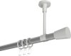 10204633-XX3332 Gardinenstange Metall 20 mm Ø SONETTE - Sitra Silbergrau / Weiß