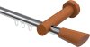 10210307-101222 Innenlauf Gardinenstange Aluminium / Holz 20 mm Ø TALENT - Bero Chrom / Kirschbaum lackiert