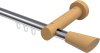 10210307-101230 Innenlauf Gardinenstange Aluminium / Holz 20 mm Ø TALENT - Bero Chrom / Buche lackiert