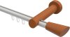 10210307-103222 Innenlauf Gardinenstange Aluminium / Holz 20 mm Ø TALENT - Bero Weiß / Kirschbaum lackiert