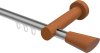 10210307-103322 Innenlauf Gardinenstange Aluminium / Holz 20 mm Ø TALENT - Bero Silbergrau / Kirschbaum lackiert