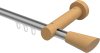 10210307-103330 Innenlauf Gardinenstange Aluminium / Holz 20 mm Ø TALENT - Bero Silbergrau / Buche lackiert