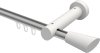 10210307-103332 Innenlauf Gardinenstange Aluminium / Holz 20 mm Ø TALENT - Bero Silbergrau / Weiß lackiert