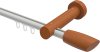 10210407-103222 Innenlauf Gardinenstange Aluminium / Holz 20 mm Ø TALENT - Etta Weiß / Kirschbaum lackiert
