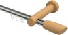 10210407-103930 Innenlauf Gardinenstange Aluminium / Holz 20 mm Ø TALENT - Etta Edelstahl-Optik / Buche lackiert