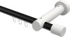 10210507-102932 Innenlauf Gardinenstange Aluminium / Holz 20 mm Ø TALENT - Feta Schwarz / Weiß lackiert