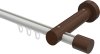 10210507-103219 Innenlauf Gardinenstange Aluminium / Holz 20 mm Ø TALENT - Feta Weiß / Nussbaum lackiert