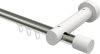 10210507-103932 Innenlauf Gardinenstange Aluminium / Holz 20 mm Ø TALENT - Feta Edelstahl-Optik / Weiß lackiert