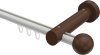10211307-103219 Innenlauf Gardinenstange Aluminium / Holz 20 mm Ø TALENT - Luina Weiß / Nussbaum lackiert