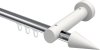 10211407-101232 Innenlauf Gardinenstange Aluminium / Holz 20 mm Ø TALENT - Siveo Chrom / Weiß lackiert