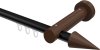 10211407-102919 Innenlauf Gardinenstange Aluminium / Holz 20 mm Ø TALENT - Siveo Schwarz / Nussbaum lackiert