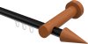 10211407-102922 Innenlauf Gardinenstange Aluminium / Holz 20 mm Ø TALENT - Siveo Schwarz / Kirschbaum lackiert