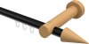 10211407-102930 Innenlauf Gardinenstange Aluminium / Holz 20 mm Ø TALENT - Siveo Schwarz / Buche lackiert