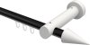 10211407-102932 Innenlauf Gardinenstange Aluminium / Holz 20 mm Ø TALENT - Siveo Schwarz / Weiß lackiert
