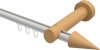 10211407-103230 Innenlauf Gardinenstange Aluminium / Holz 20 mm Ø TALENT - Siveo Weiß / Buche lackiert