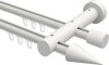 10211408-1032 Innenlauf Gardinenstange Aluminium / Holz 20 mm Ø 2-läufig TALENT - Siveo Weiß lackiert