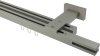 10212239-1055 Innenlauf Gardinenstange Aluminium / Metall eckig 20x20 mm 2-läufig QUADLINE - Diapo Satin-Silber