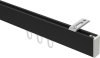 10212816-102832 Innenlauf Gardinenstange Deckenmontage Aluminium / Metall eckig 14x35 mm SMARTLINE (Universal) - Paxo Schwarz / Weiß