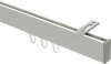 10212816-103239 Innenlauf Gardinenstange Deckenmontage Aluminium / Metall eckig 14x35 mm SMARTLINE (Universal) - Paxo Weiß / Edelstahl-Optik