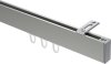 10212816-103912 Innenlauf Gardinenstange Deckenmontage Aluminium / Metall eckig 14x35 mm SMARTLINE (Universal) - Paxo Edelstahl-Optik / Chrom