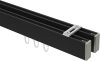 10212817-102839 Innenlauf Gardinenstange Deckenmontage Aluminium / Metall eckig 14x35 mm 2-läufig SMARTLINE (Universal) - Paxo Schwarz / Edelstahl-Optik