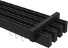 10212818-1028 Innenlauf Gardinenstange Deckenmontage Aluminium / Metall eckig 14x35 mm 4-läufig SMARTLINE - Paxo Schwarz