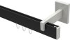 10212819-102832 Innenlauf Gardinenstange Aluminium / Metall eckig 14x35 mm SMARTLINE - Paxo Schwarz / Weiß