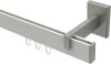 10212819-103239 Innenlauf Gardinenstange Aluminium / Metall eckig 14x35 mm SMARTLINE - Paxo Weiß / Edelstahl-Optik