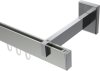 10212820-103912 Innenlauf Gardinenstange Aluminium / Metall eckig 14x35 mm SMARTLINE - Paxo Edelstahl-Optik / Chrom (WA lang)
