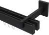 10212822-1028 Innenlauf Gardinenstange Aluminium / Metall eckig 14x35 mm 2-läufig SMARTLINE - Paxo Schwarz (WA lang)