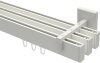 10212823-1032 Innenlauf Gardinenstange Aluminium / Metall eckig 14x35 mm 3-läufig SMARTLINE - Paxo Weiß