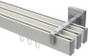 10212823-XX3212 Innenlauf Gardinenstange Aluminium / Metall eckig 14x35 mm 3-läufig SMARTLINE - Paxo Weiß / Chrom