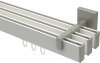 10212823-103239 Innenlauf Gardinenstange Aluminium / Metall eckig 14x35 mm 3-läufig SMARTLINE - Paxo Weiß / Edelstahl-Optik